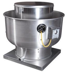 FloAire Upblast Centrifugal Roof Ventilator 24 inch w/ VFD 7600 CFM 3 Phase 3HP Variable Speed Direct Drive DU240H4603