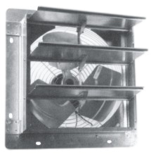 Axial Wall Mount Exhaust Fan 10 inch w/ Shutters 355 CFM Direct Drive FEPRSM10