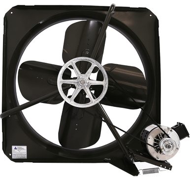 V Panel Exhaust Fan 1 Speed 48 inch 18100 CFM 3 Phase Belt Drive V4814-X