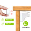 4Pcs Magnetic Cabinet Locks Child Safety Drawer Locks Adhesive Baby Proof Cabinets Latches Kit