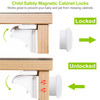 4Pcs Magnetic Cabinet Locks Child Safety Drawer Locks Adhesive Baby Proof Cabinets Latches Kit