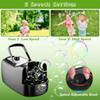 Bubble Maker Automatic Bubble Blower Portable Bubble Blowing Machine with 2 Speeds Handle 3000-4000 Bubbles Per Minute Plug-In Battery Powered
