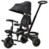 Qaba 4 In 1 Black Childs Tricycle with Push Handle Rotatable Seat Canopy Storage