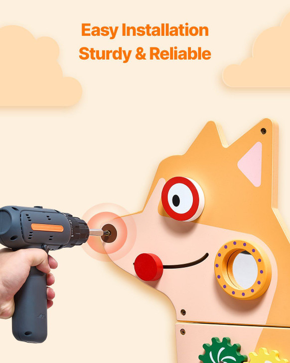 VEVOR Puppy Activity Wall Busy Board Panels 12 Activities Sensory Wall Panel