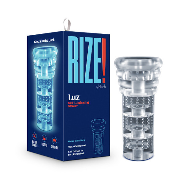 Rize Luz Glow In The Dark Self Lubricating Stroker Clear