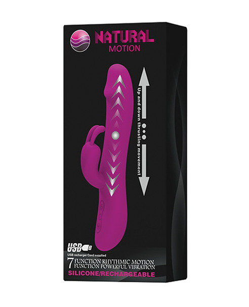 Pretty Love Natural Motion Thrusting Rabbit 7 Function - Fuchsia