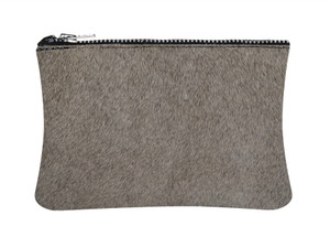 White & Grey Cowhide purse