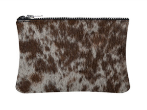 Brown & White Cowhide Purse