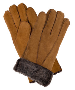 Womens Sheepskin Gloves in Tan