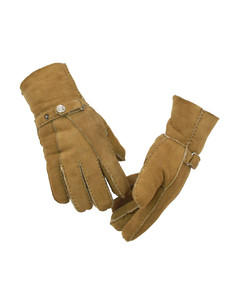 Men's Sheepskin Gloves in Tan
