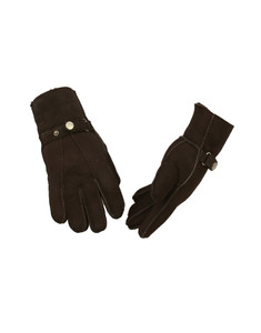 Men's Sheepskin Gloves in Chocolate