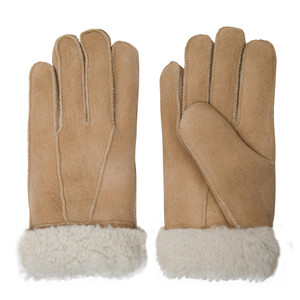 Womens Sheepskin Gloves in Camel