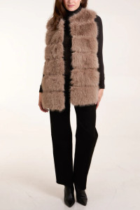 Mocha Faux Fur Gilet