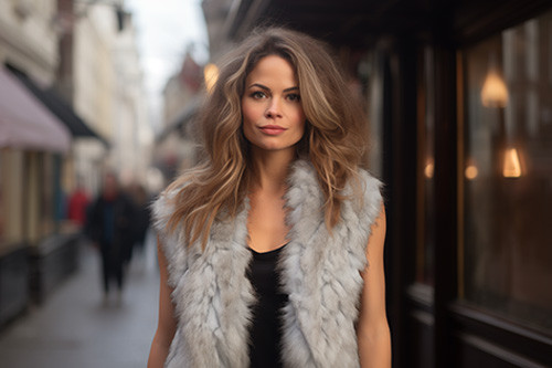 Designer fur store gilet