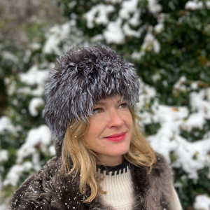 Silver Fox Fur Headband 