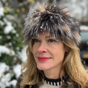 Gray Mocha Fox Fur Headband