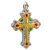 GOLD JEWELED CROSS ORNAMENT - 36305