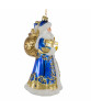 ELEGANT BLUE AND GOLD SANTA ORNAMENT - BELL0002