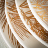 GOLD PINE SNACK PLATE SET OF 4 - PN3833