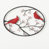 METAL OVAL CARDINAL WALL DECOR - MET2171