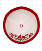 48" VELVET RED AND WHITE CARDINAL TREE SKIRT - H5243