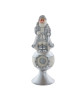 8.75" SILVER SANTA TREETOP - NBX0095