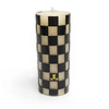 CHECK PILLAR CANDLE - 6" - BLACK -33907-23L