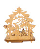 LED WOODEN VILLAGE HOUSE WITH SANTA - H6319