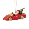 SANTA IN SPORTS CAR ORNAMENT - JIM SHORE - 6017299