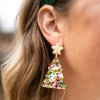 CLASSIC CONFETTI CHRISTMAS TREE EARRINGS - CHRISTMASTREE