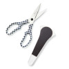 BLACK AND WHITE KITCHEN SHEARS WITH MAGNETIC HOLDER - 32218-40