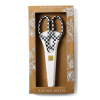 BLACK AND WHITE KITCHEN SHEARS WITH MAGNETIC HOLDER - 32218-40