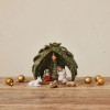 REACTIVE GLAZE STONEWARE NATIVITY - XS8545