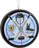 HOCKEY PUCK WITH ICE RINK ORNAMENT - 1HAJ2034