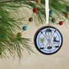 HOCKEY PUCK WITH ICE RINK ORNAMENT - 1HAJ2034