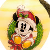 NE'QWA HAND-PAINTED MICKEY MOUSE SANTA FINIAL ORNAMENT - 3HCM3810