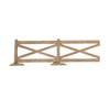 HALLOWEEN - BROWN CROSSBUCK FENCE SET OF 5 - 6014716