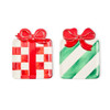 CHECK IT OUT CERAMTIC DESSERT PLATES SET OF 2 - 35509-1498