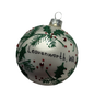 HANDCRAFTED IN UKRAINE - LEAVENWORTH SILVER HOLLY BLOWN GLASS ORNAMENT - K80-2236