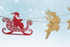 THE SANTA SLEIGH AND REINDEER INTRICATE PAPER GARLAND - SANTAGARLAND