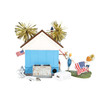 SNOW VILLAGE - THE SEMIQUINCENTENIAL SET OF 2 - 6018464