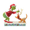 GRINCH TYING ANTLERS ON MAX - JIM SHORE - 6018955