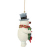 2026 DATED FROSTY THE SNOWMAN WITH WREATH ORNAMENT - JIM SHORE - 6019166
