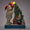 BUMBLE HOLDING RUDOLPH BY TREE - JIM SHORE - 6019109