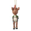 RUDOLPH WITH WREATH AROUND NECK ORNAMENT - JIM SHORE - 6019113