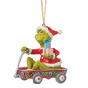 GRINCH IN WAGON ORNAMENT - JIM SHORE - 6018965