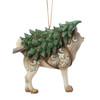WOODLAND HUSKY WITH TREE ORNAMENT - JIM SHORE - 6019318