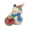 SNOWMAN BALL HOLDING ORNAMENT MINI - JIM SHORE - 6019324