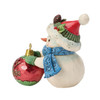 SNOWMAN BALL HOLDING ORNAMENT MINI - JIM SHORE - 6019324