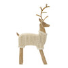 RESIN HEMP ROPE WOODGRAIN DEER LOOKING FORWARD - 6019686